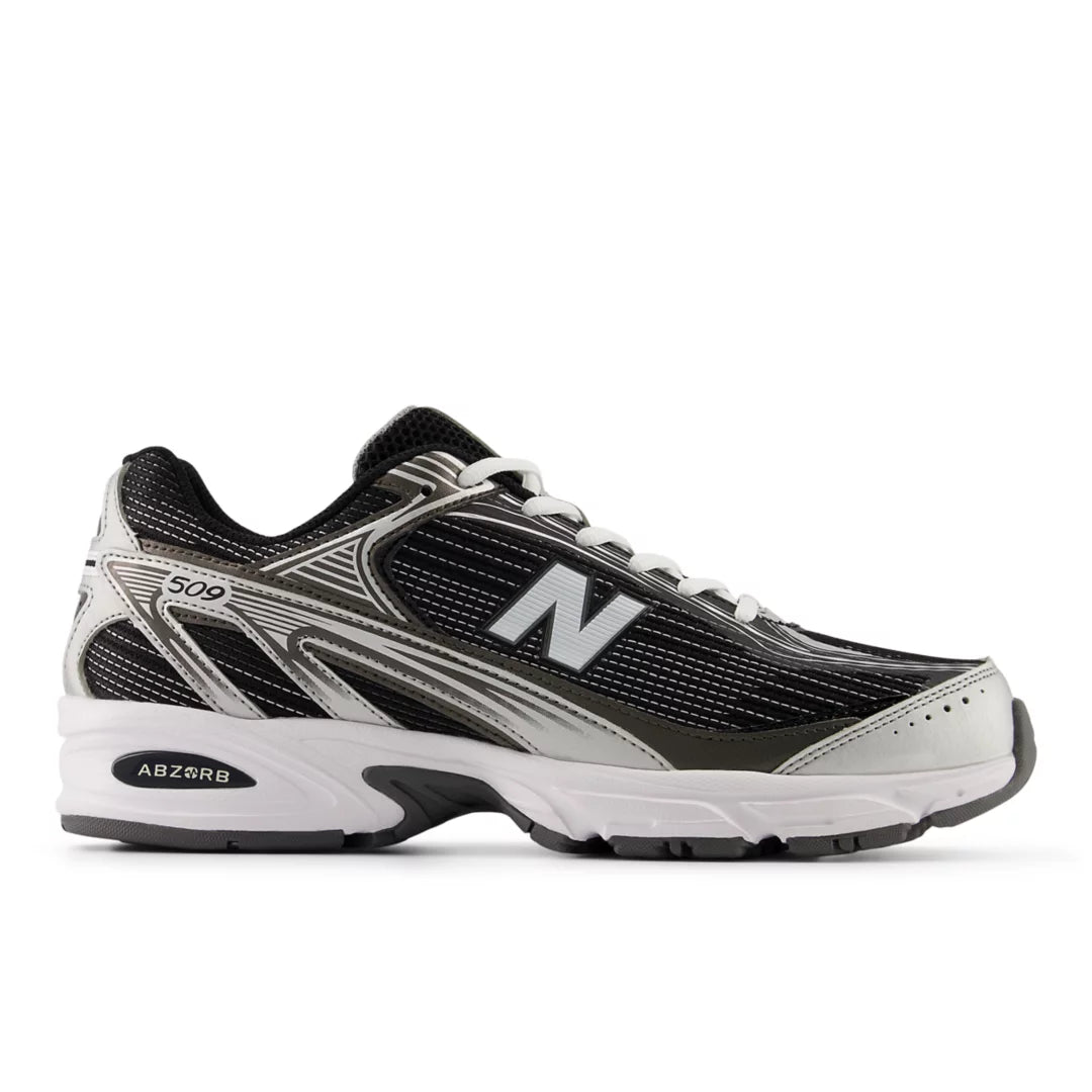 BLACK with WHITE and SILVER METALLIC,M6 / W7.5,Standard (D)