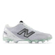 NB WHITE with BLACK and Silver Metallic