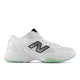 NB WHITE with BLACK and Silver Metallic