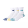 WHITE with FADED TEAL