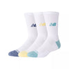 WHITE with FADED TEAL