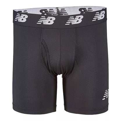 New Balance Mens Premium 6 Inch Boxer Brief with Fly 3 Pack