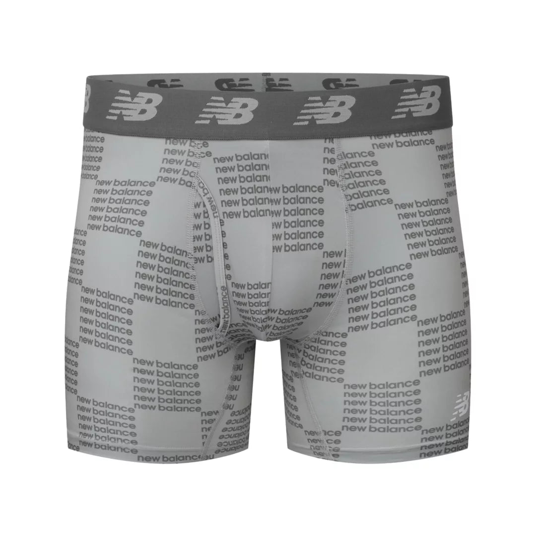 New Balance Mens Premium 6 Inch Boxer Brief with Fly 3 Pack