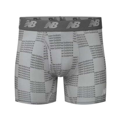 New Balance Mens Premium 6 Inch Boxer Brief with Fly 3 Pack
