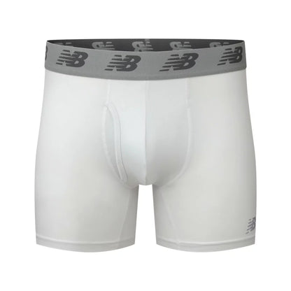 New Balance Mens Premium 6 Inch Boxer Brief with Fly 3 Pack