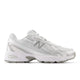 WHITE with Metallic Silver and Reflection
