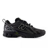 BLACK with WHITE and ALKALINE GREEN