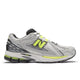 LIGHT SILVER METALLIC with ALKALINE GREEN
