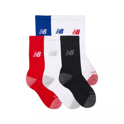 New Balance Youth Active Crew Socks 6 Pack