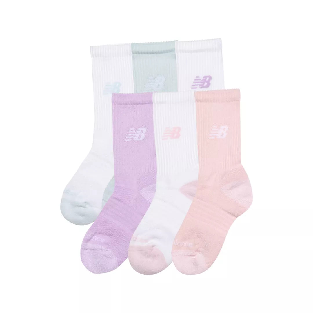 New Balance Youth Active Crew Socks 6 Pack
