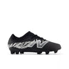 Black with Metallic Silver and White