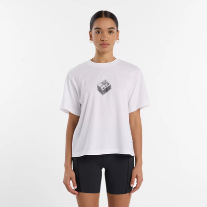 New Balance RBC Brooklyn Half Women's Graphic T-Shirt - Newspaper