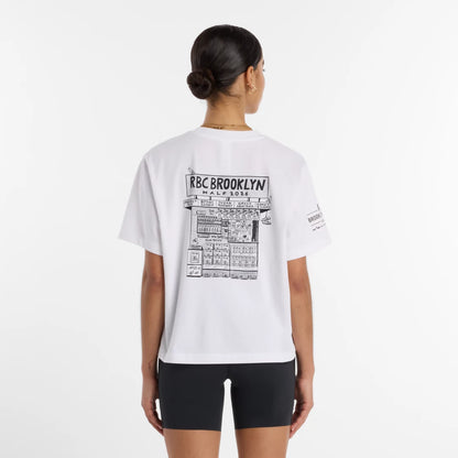 New Balance RBC Brooklyn Half Women's Graphic T-Shirt - Newspaper