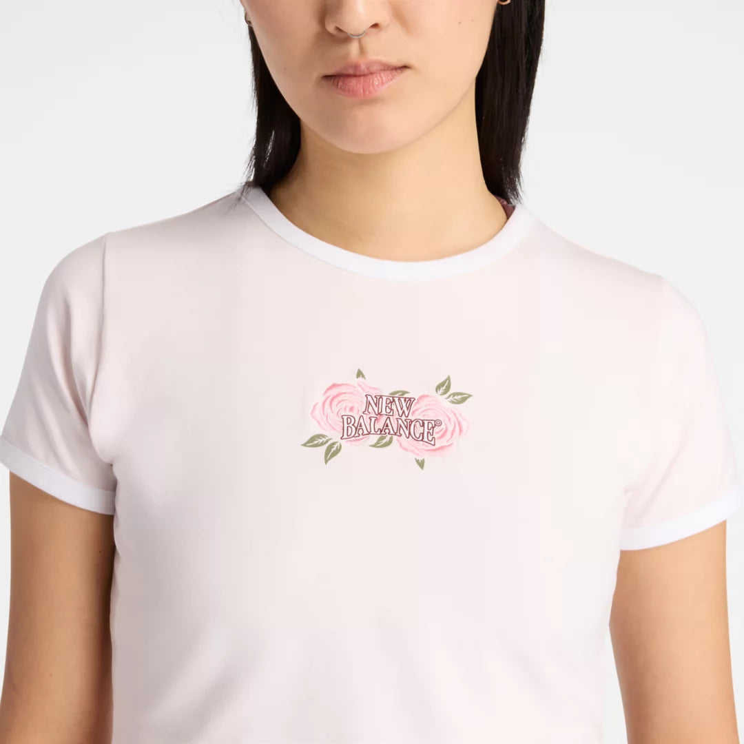 New Balance Linear Rose Baby Doll T-Shirt