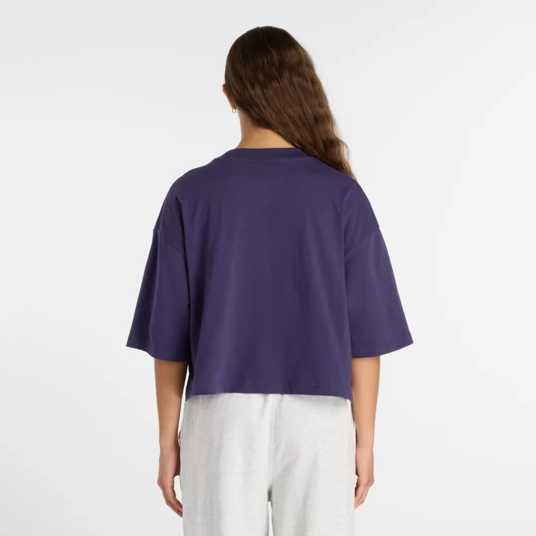 New Balance Athletics Premium Chest Logo Cropped T-Shirt