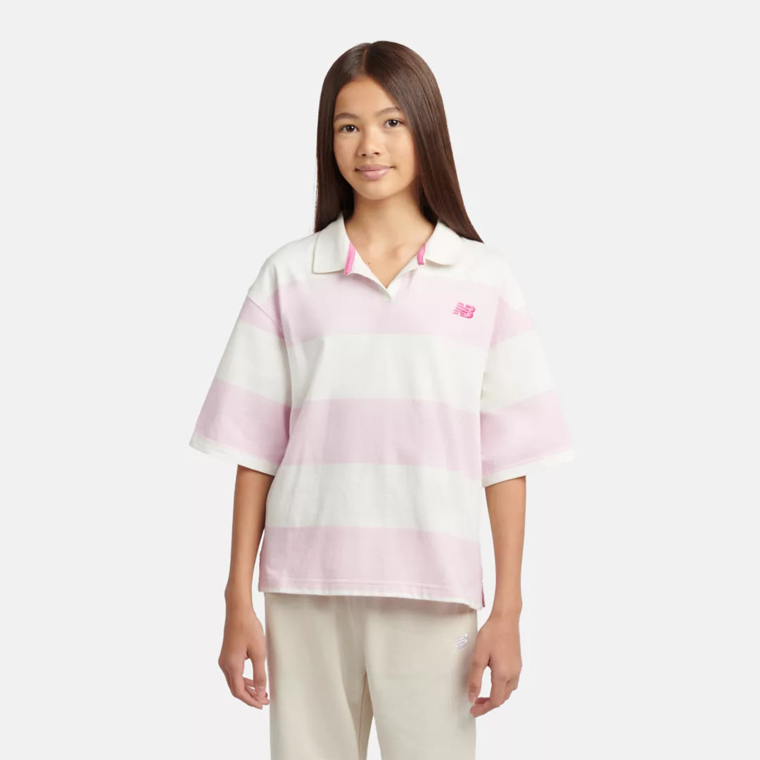 New Balance Striped Rugby Polo