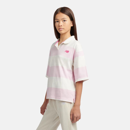 New Balance Striped Rugby Polo