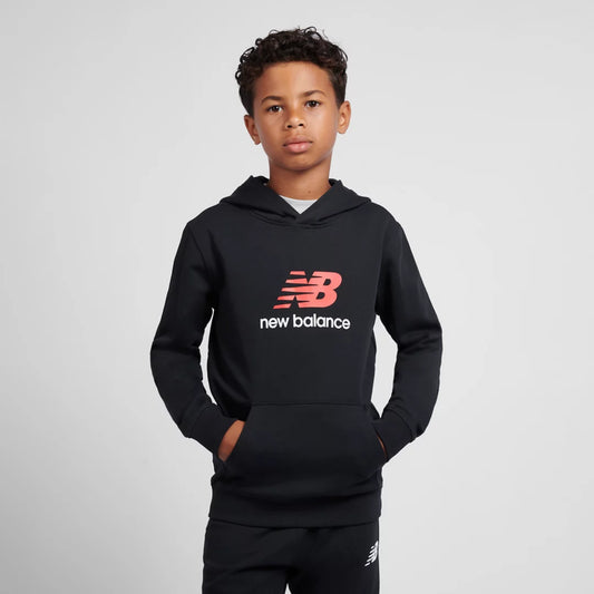 New Balance Brush Back Stacked Logo Hoodie