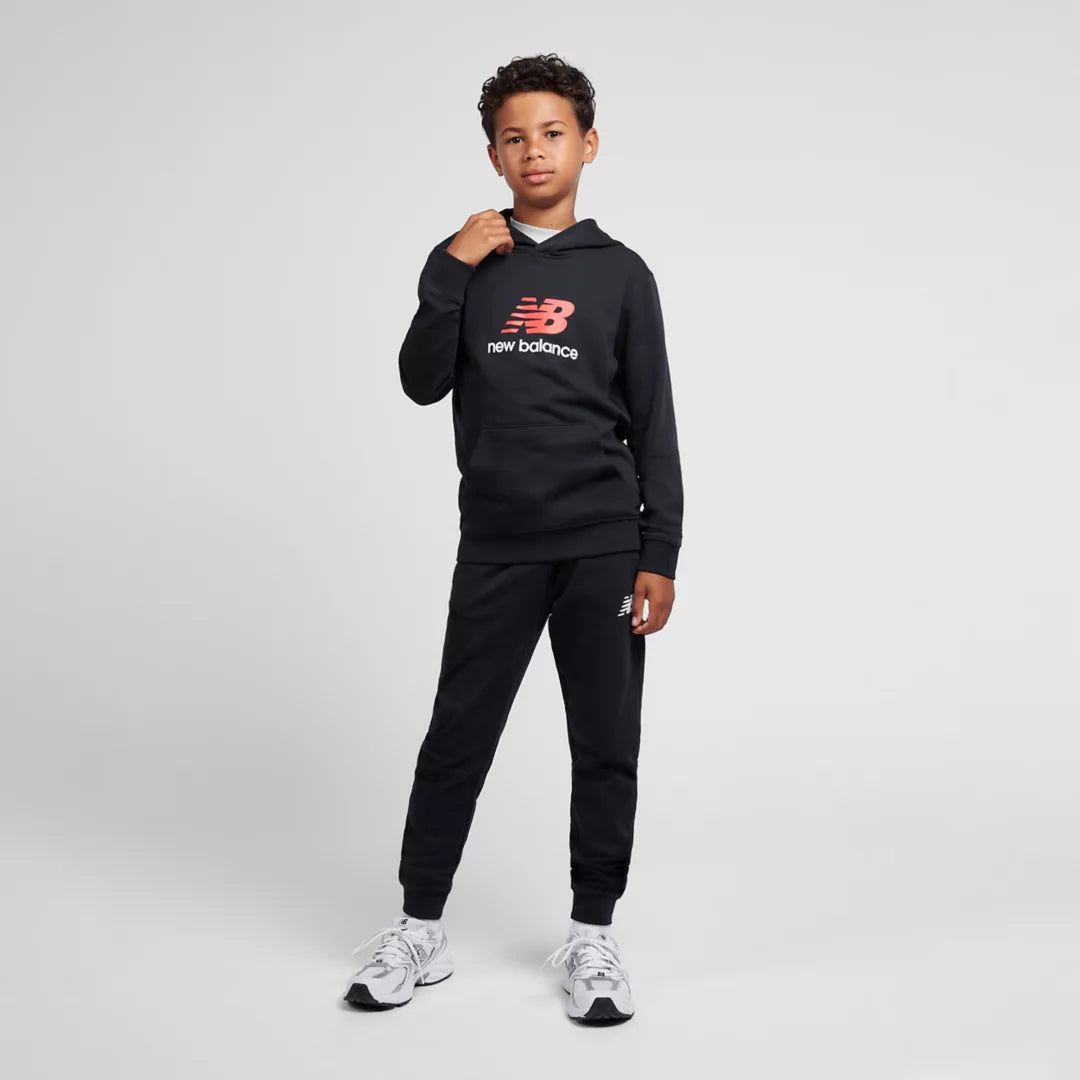 New Balance Brush Back Stacked Logo Hoodie