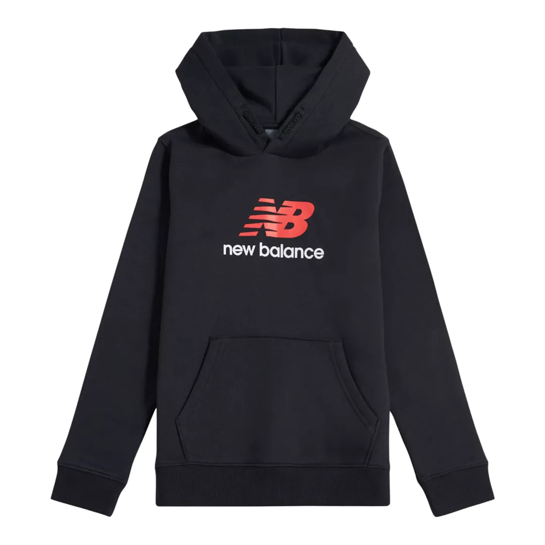 New Balance Brush Back Stacked Logo Hoodie