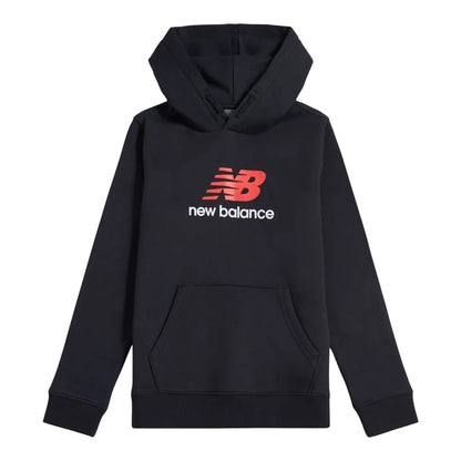 New Balance Brush Back Stacked Logo Hoodie