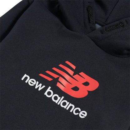 New Balance Brush Back Stacked Logo Hoodie