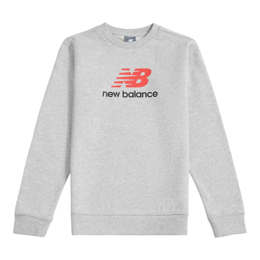 New Balance Brush Back Stacked Logo Crew
